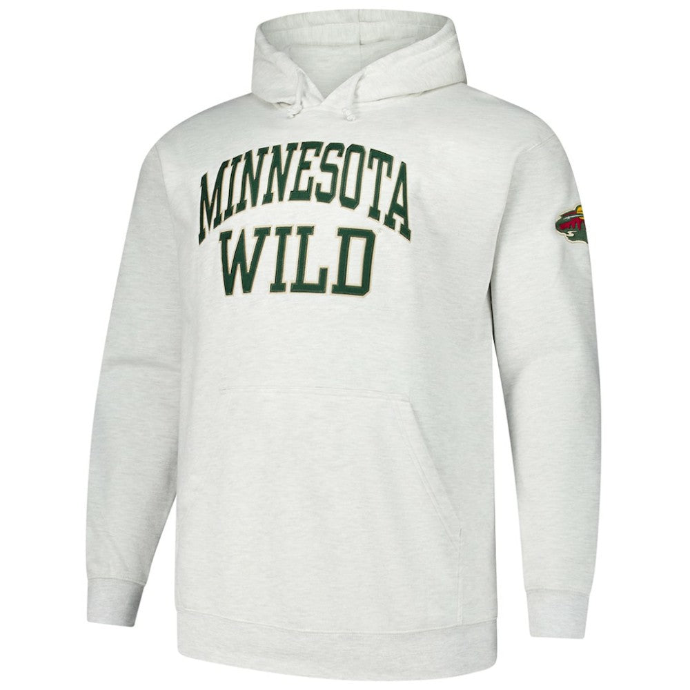 Minnesota Wild Fanatics Big & Tall Fleece Pullover Hoodie - Heather Gray - NHL