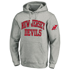 New Jersey Devils Fanatics Big & Tall Fleece Pullover Hoodie - Heather Gray - NHL