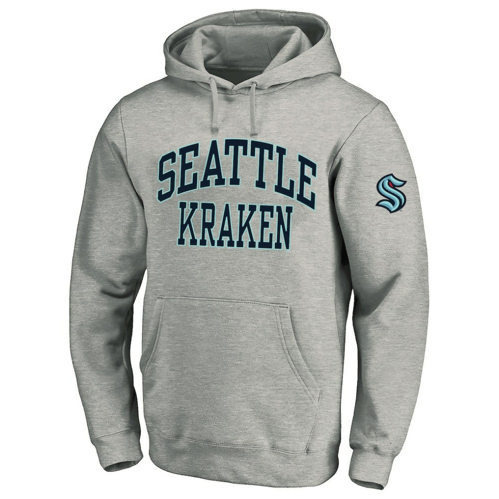 Seattle Kraken Fanatics Big & Tall Fleece Pullover Hoodie - Heather Gray - NHL