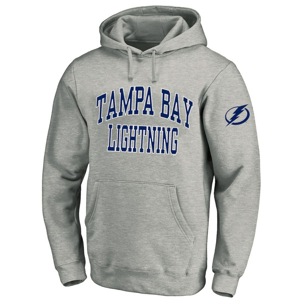 Tampa Bay Lightning Fanatics Big & Tall Fleece Pullover Hoodie - Heather Gray - NHL