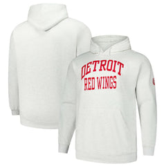 Detroit Red Wings Fanatics Big & Tall Fleece Pullover Hoodie - Heather Gray - NHL