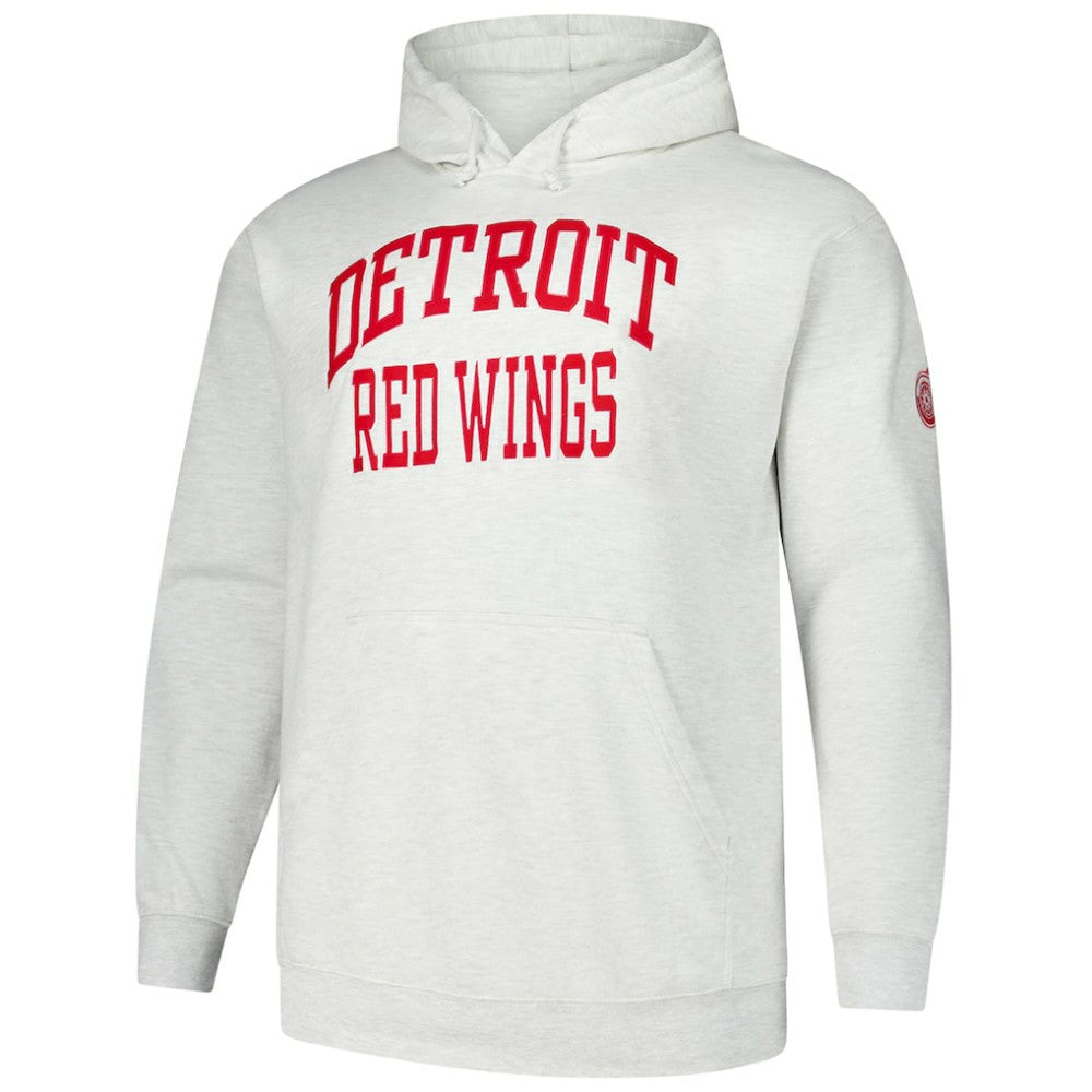 Detroit Red Wings Fanatics Big & Tall Fleece Pullover Hoodie - Heather Gray - NHL