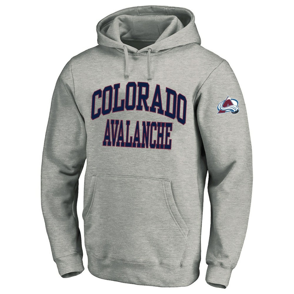 Colorado Avalanche Fanatics Big & Tall Fleece Pullover Hoodie - Heather Gray - NHL