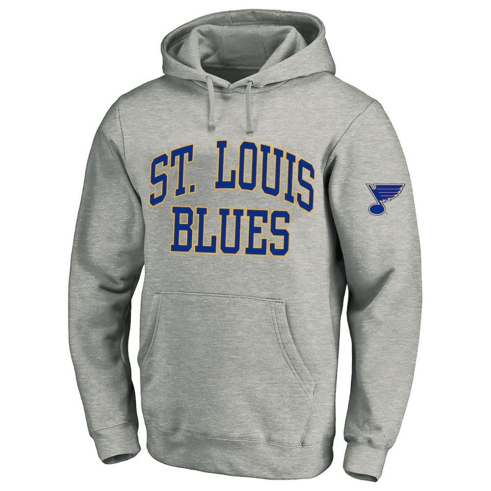 St. Louis Blues Fanatics Big & Tall Fleece Pullover Hoodie - Heather Gray - NHL