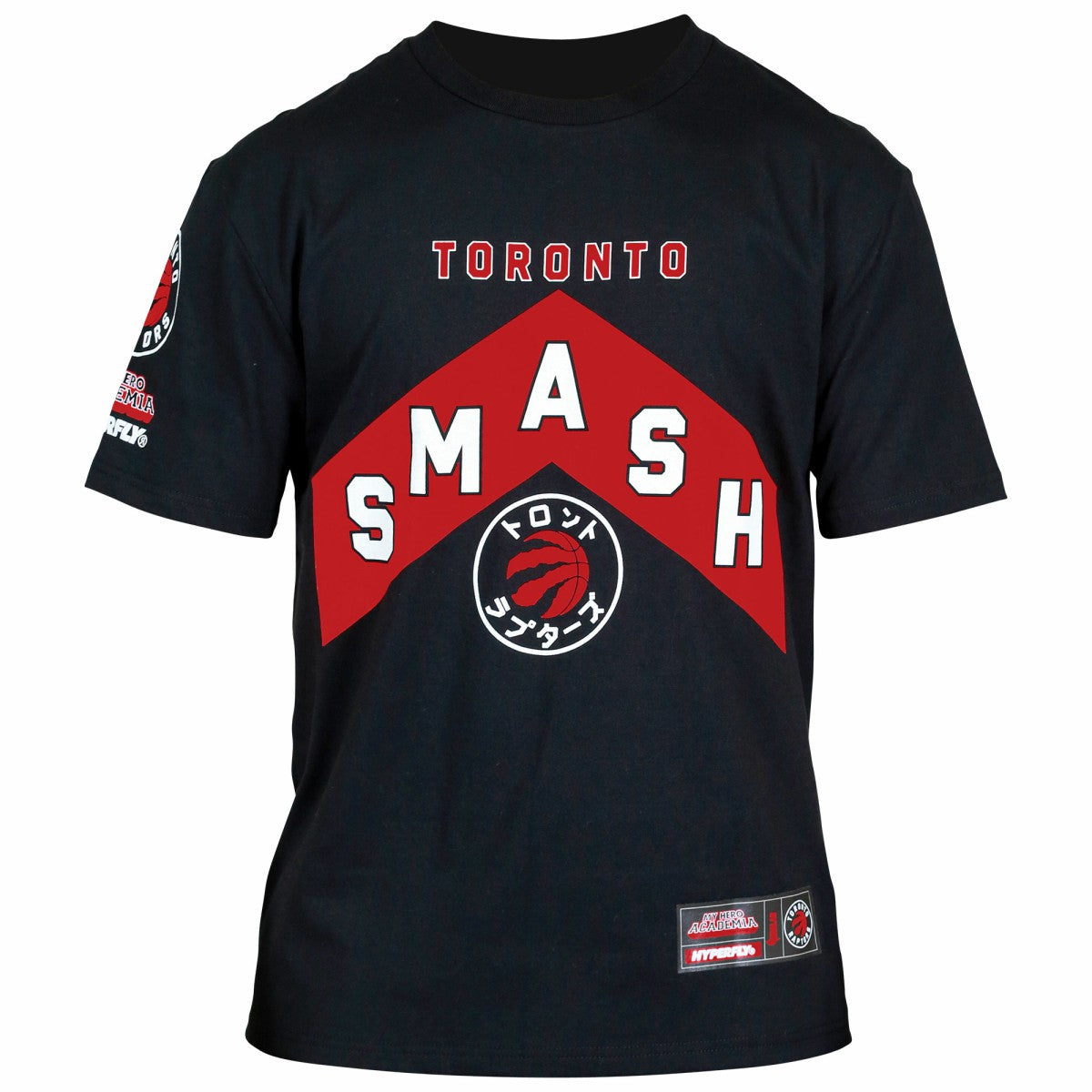 Toronto Raptors Hyperfly Unisex NBA x My Hero Academia All Might Smash T-Shirt Black - NBA