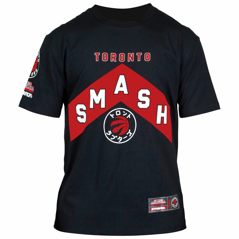 Toronto Raptors Hyperfly Unisex NBA x My Hero Academia All Might Smash T-Shirt Black - NBA