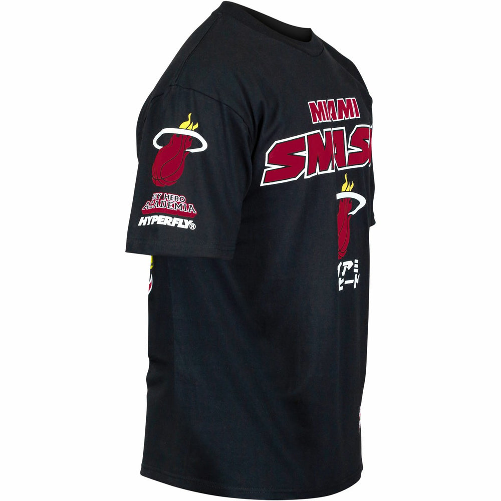 Miami Heat Hyperfly Unisex NBA x My Hero Academia All Might Smash T-Shirt Black - NBA