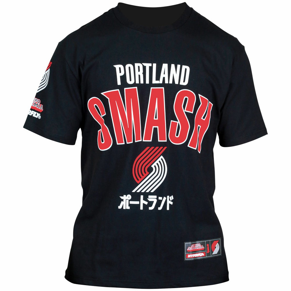Portland Trail Blazers Hyperfly Unisex NBA x My Hero Academia All Might Smash T-Shirt Black - NBA