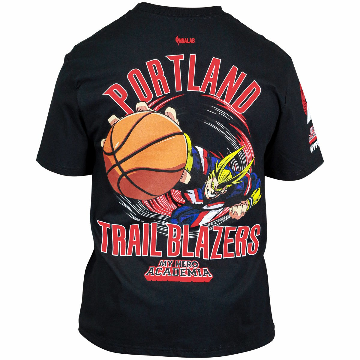 Portland Trail Blazers Hyperfly Unisex NBA x My Hero Academia All Might Smash T-Shirt Black - NBA