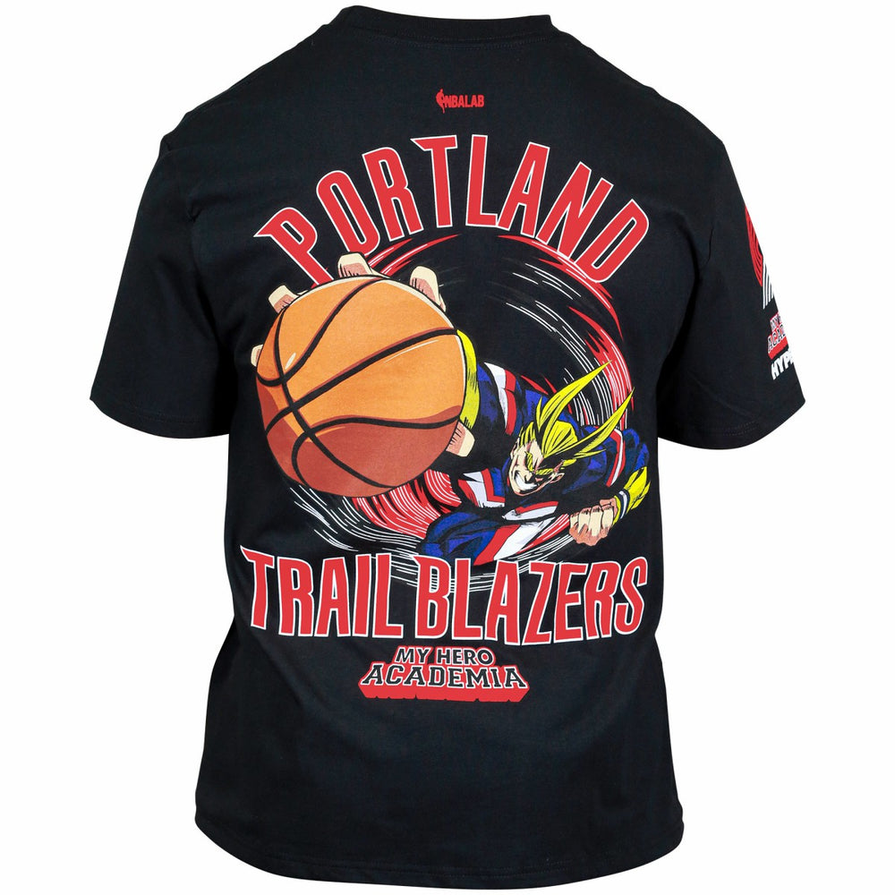Portland Trail Blazers Hyperfly Unisex NBA x My Hero Academia All Might Smash T-Shirt Black - NBA