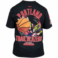 Portland Trail Blazers Hyperfly Unisex NBA x My Hero Academia All Might Smash T-Shirt Black - NBA