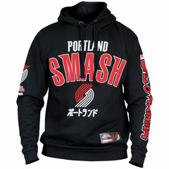Portland Trail Blazers Hyperfly Unisex NBA x My Hero Academia All Might Smash Pullover Hoodie Black - NBA