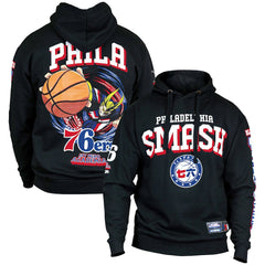 Philadelphia 76ers Hyperfly Unisex NBA x My Hero Academia All Might Smash Pullover Hoodie Black - NBA