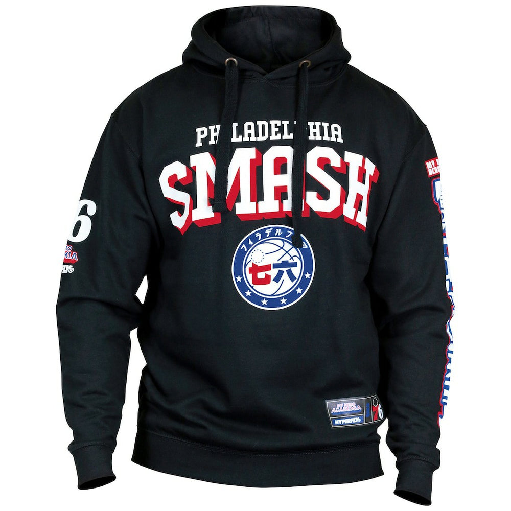Philadelphia 76ers Hyperfly Unisex NBA x My Hero Academia All Might Smash Pullover Hoodie Black - NBA