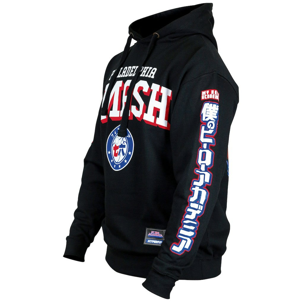 Philadelphia 76ers Hyperfly Unisex NBA x My Hero Academia All Might Smash Pullover Hoodie Black - NBA