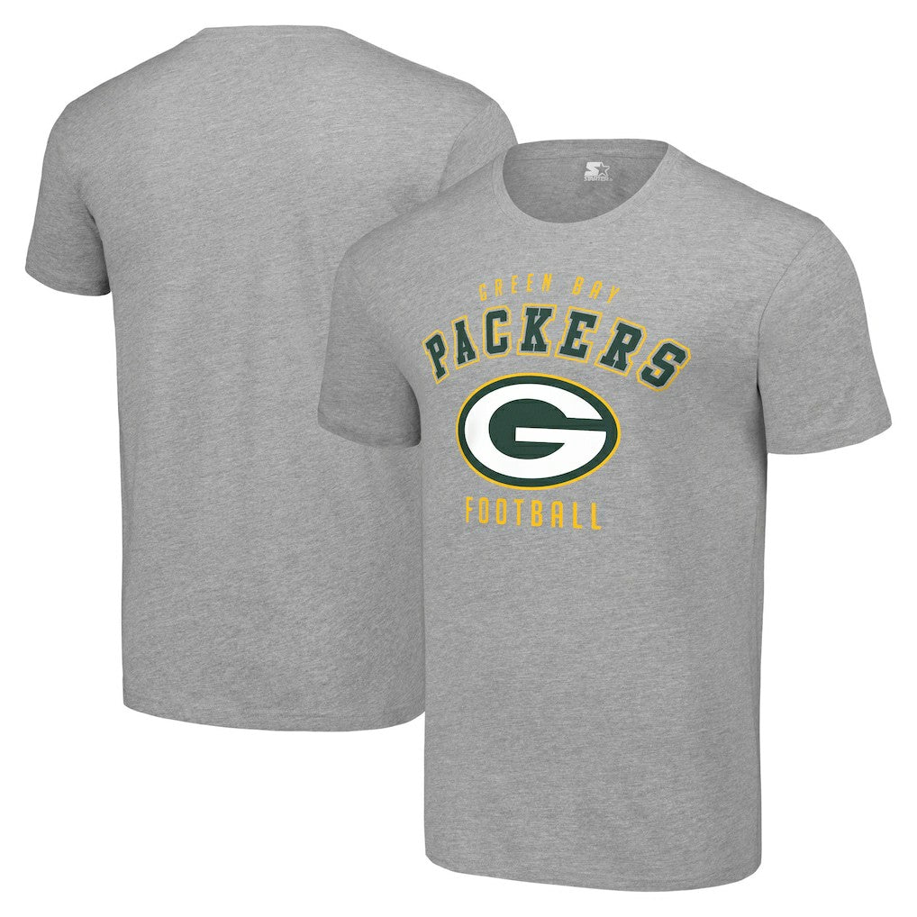 Green Bay Packers Starter Logo T-Shirt Heather Gray | NFL