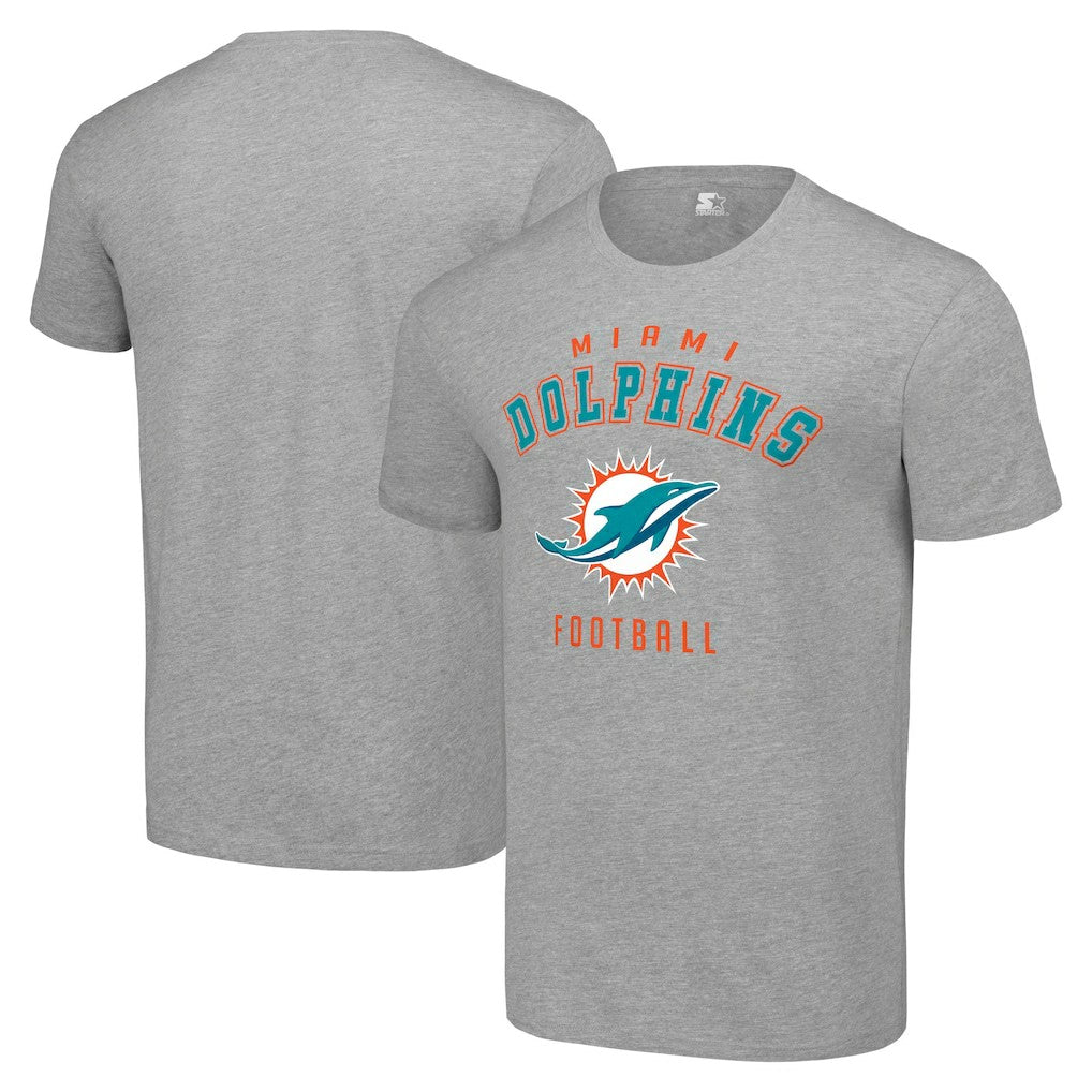 Miami Dolphins Starter Logo T-Shirt Heather Gray | NFL