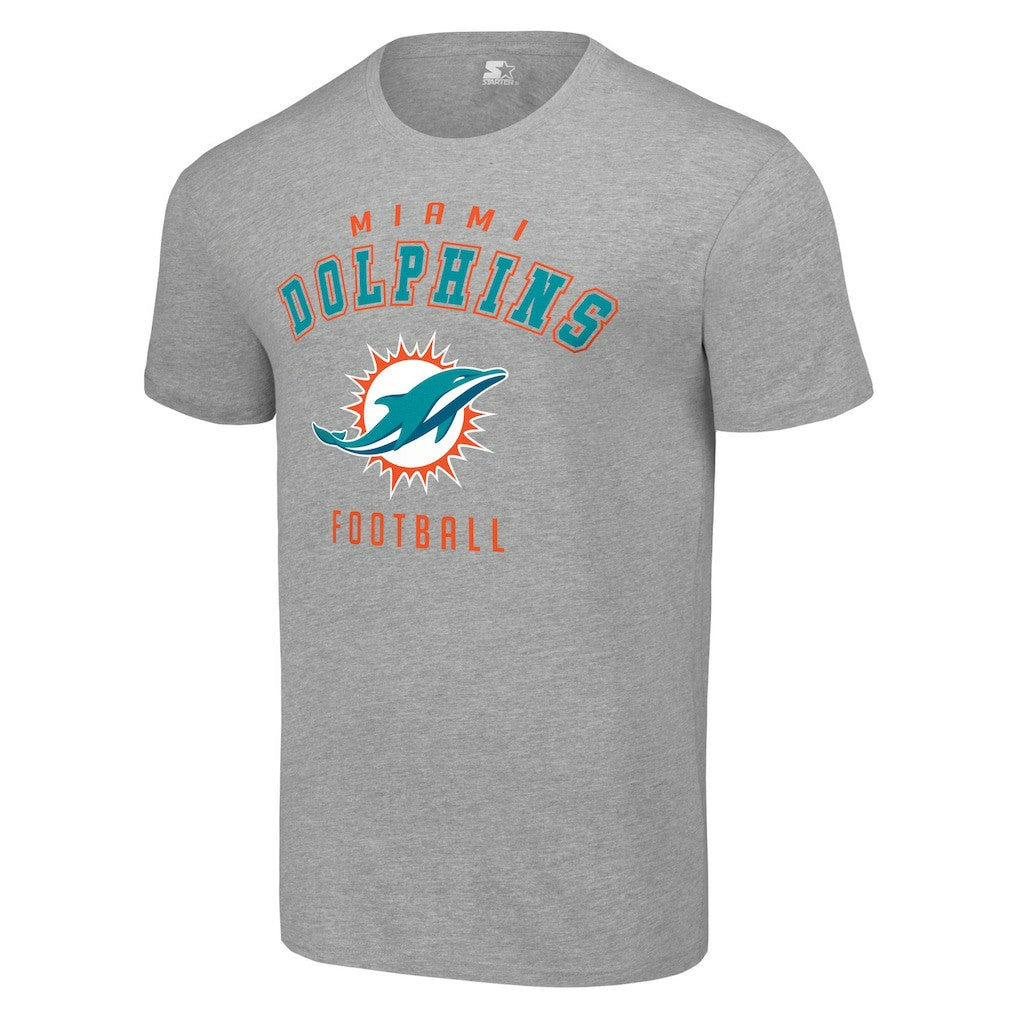 Miami Dolphins Starter Logo T-Shirt Heather Gray | NFL
