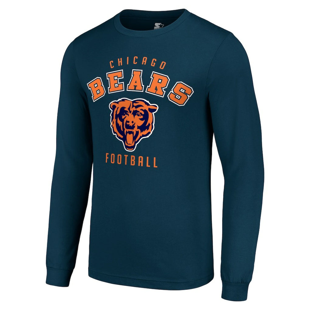 Chicago Bears Starter Long Sleeve T-Shirt Navy | NFL