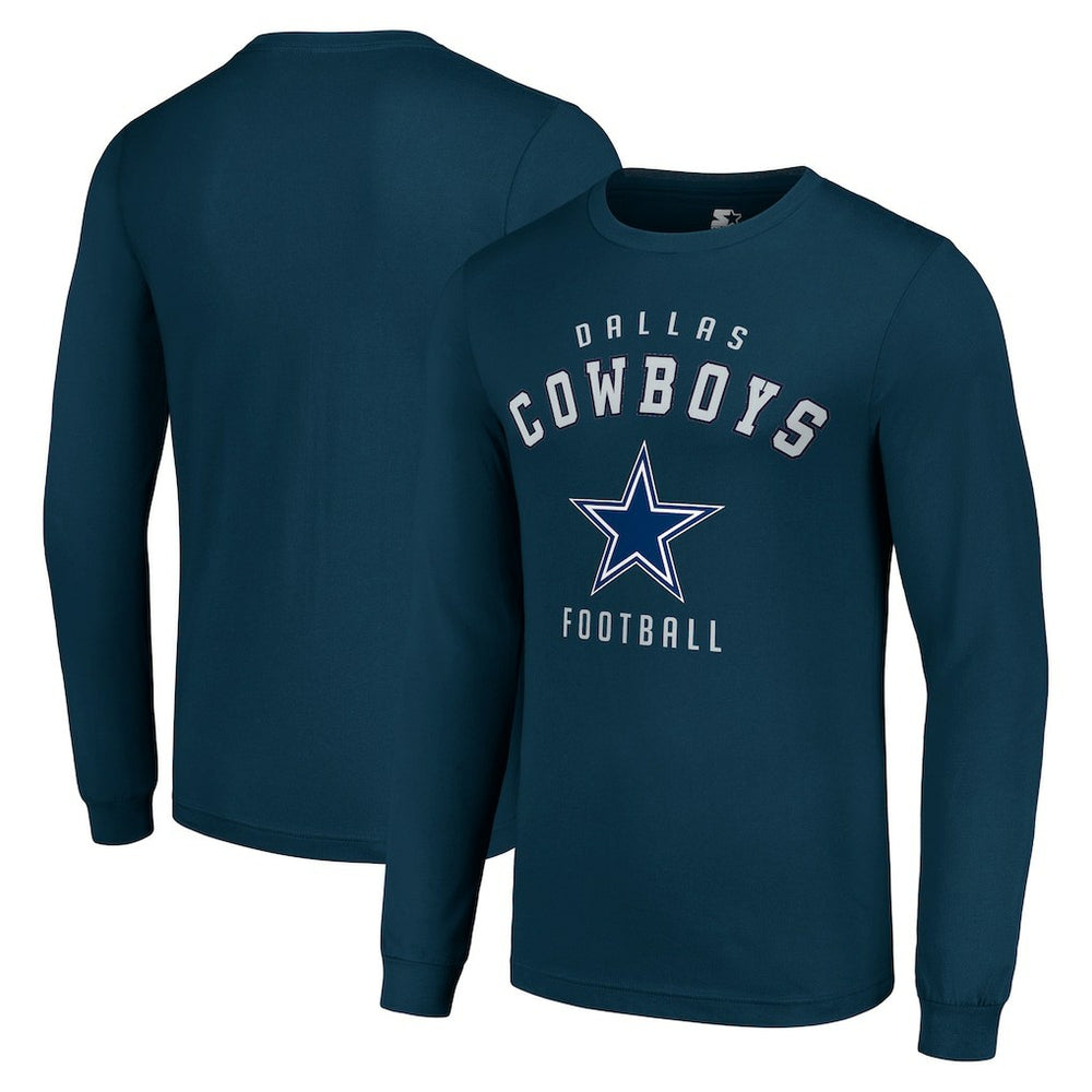 Dallas Cowboys Starter Long Sleeve T-Shirt Navy | NFL