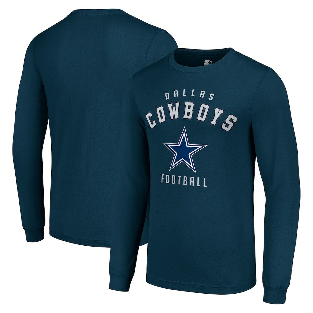 Dallas Cowboys Starter Long Sleeve T-Shirt Navy | NFL