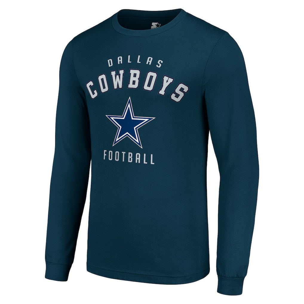 Dallas Cowboys Starter Long Sleeve T-Shirt Navy | NFL