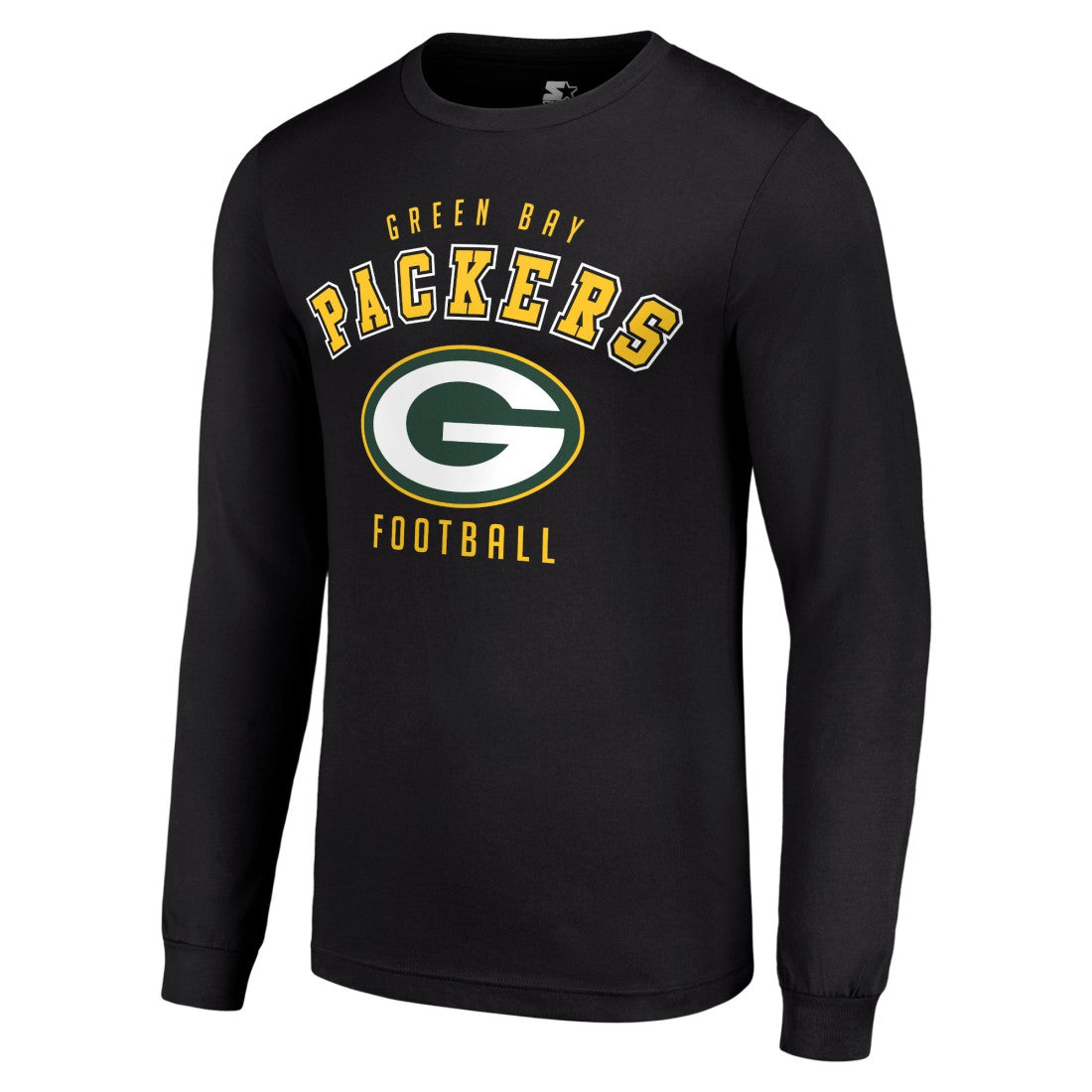 Green Bay Packers Starter Long Sleeve T-Shirt Black | NFL