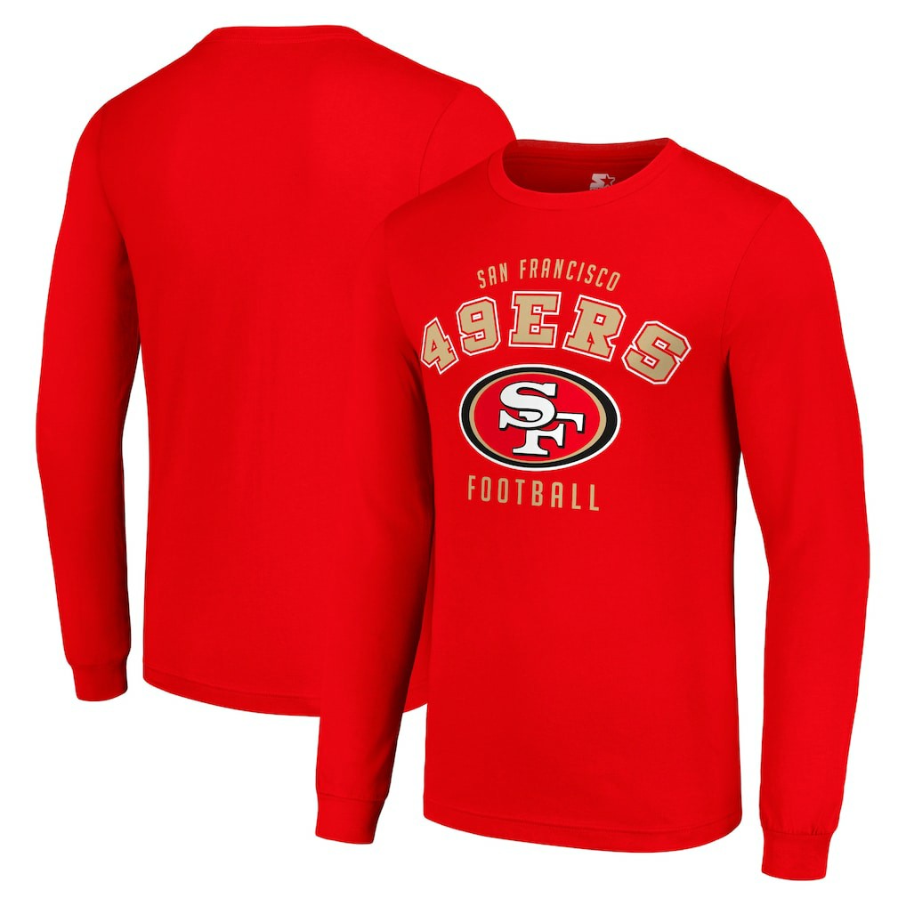 San Francisco 49ers Starter Long Sleeve T-Shirt Scarlet | NFL