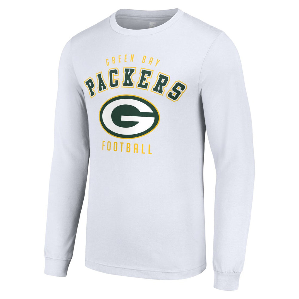 Green Bay Packers Starter Long Sleeve T-Shirt White | NFL