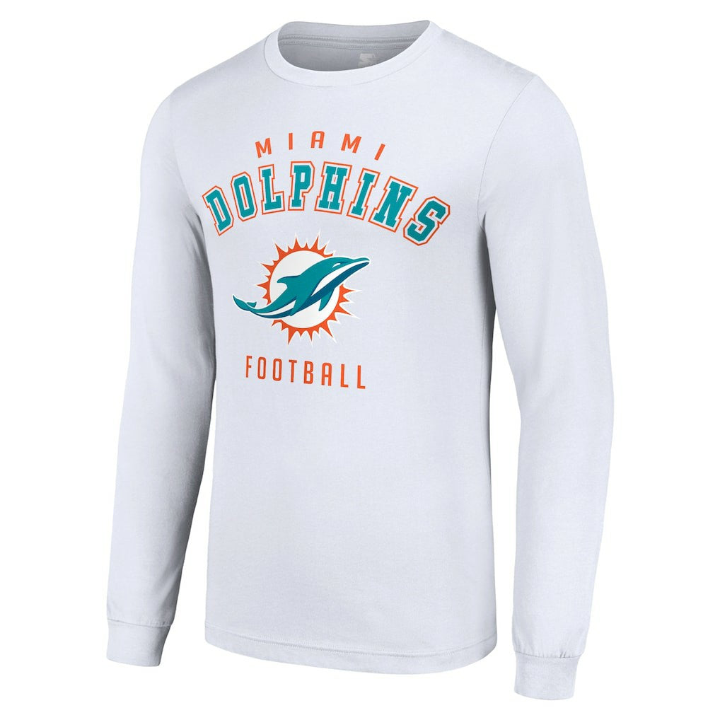 Miami Dolphins Starter Long Sleeve T-Shirt White | NFL