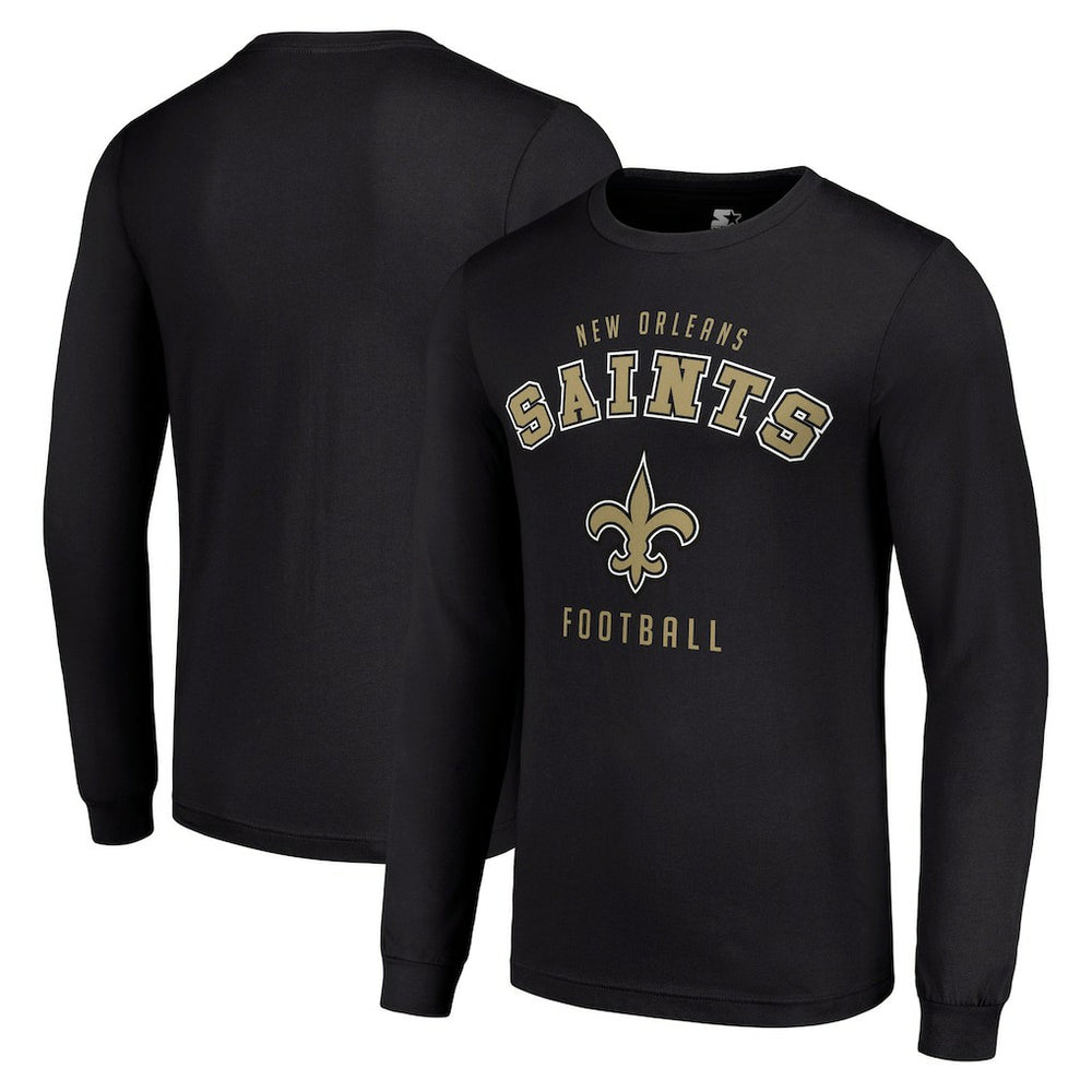 New Orleans Saints Starter Long Sleeve T-Shirt Black | NFL