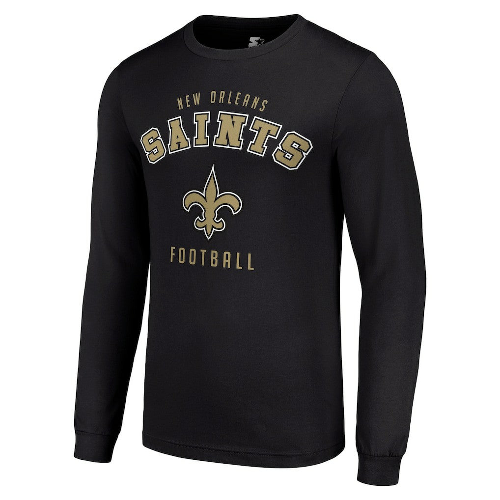 New Orleans Saints Starter Long Sleeve T-Shirt Black | NFL