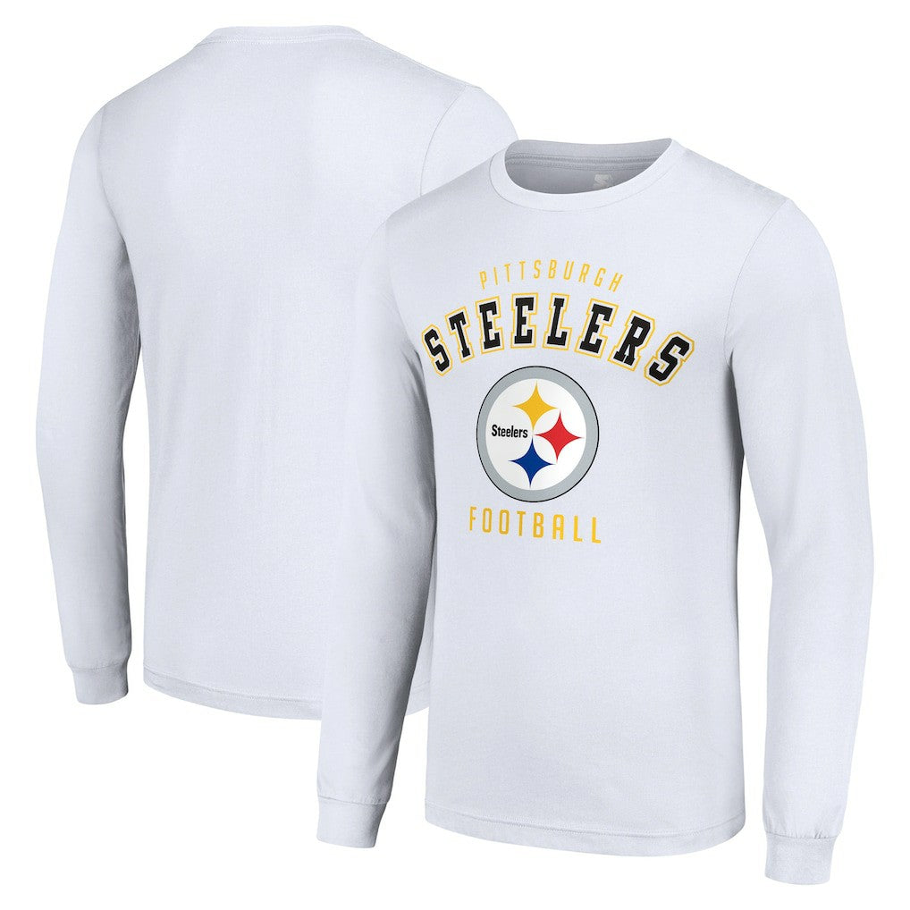 Pittsburgh Steelers Starter Long Sleeve T-Shirt White | NFL