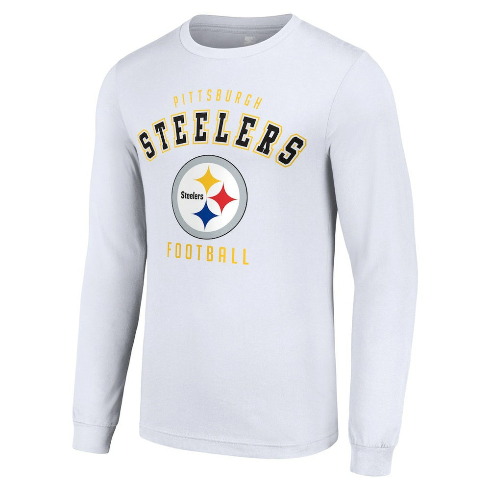 Pittsburgh Steelers Starter Long Sleeve T-Shirt White | NFL