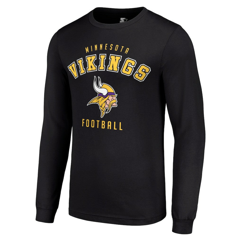 Minnesota Vikings Starter Long Sleeve T-Shirt Black | NFL