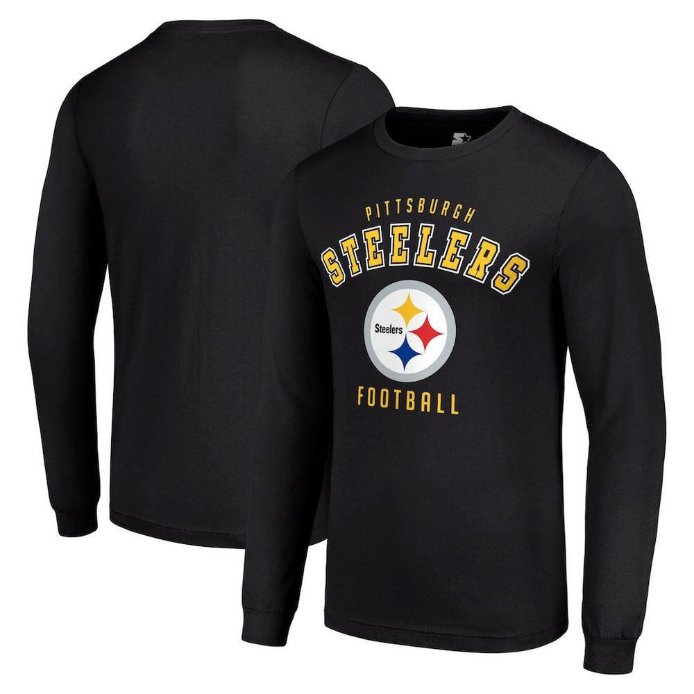 Pittsburgh Steelers Starter Long Sleeve T-Shirt Black | NFL