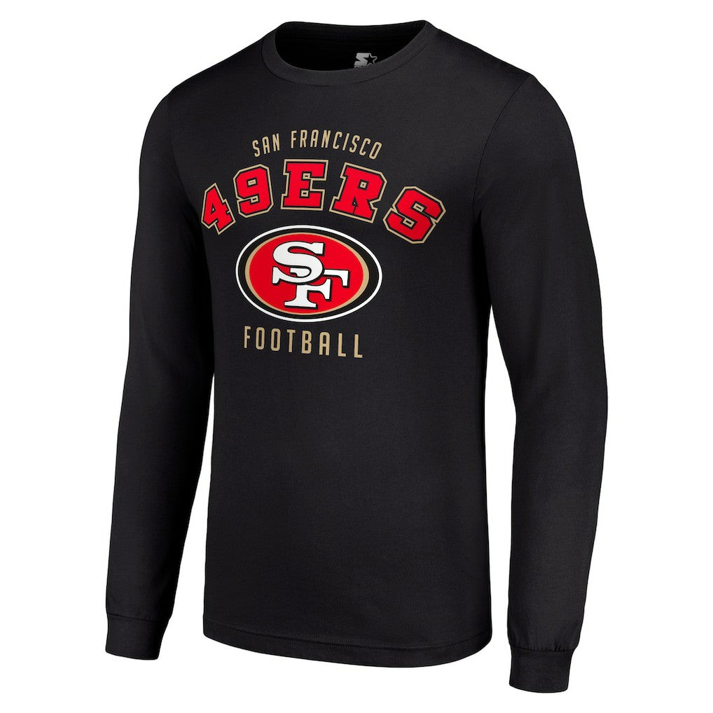 San Francisco 49ers Starter Long Sleeve T-Shirt Black | NFL