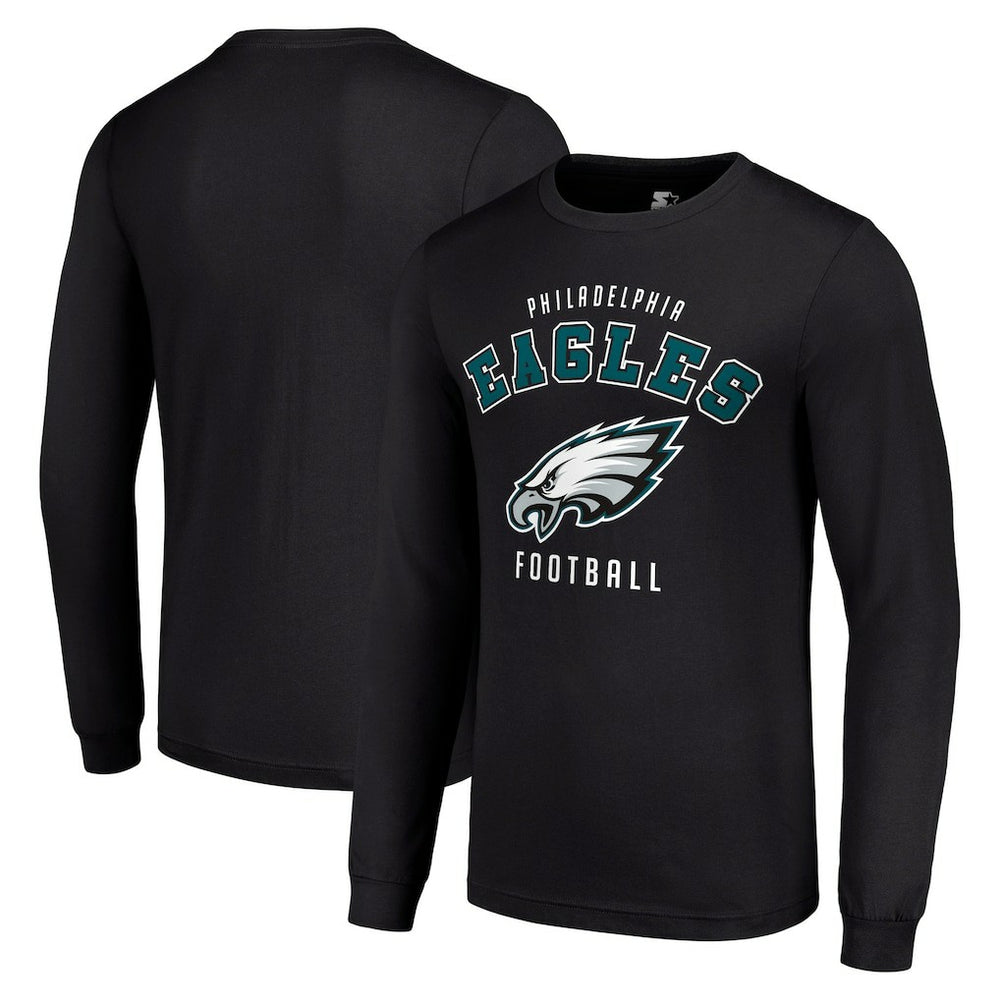 Philadelphia Eagles Starter Long Sleeve T-Shirt Black | NFL