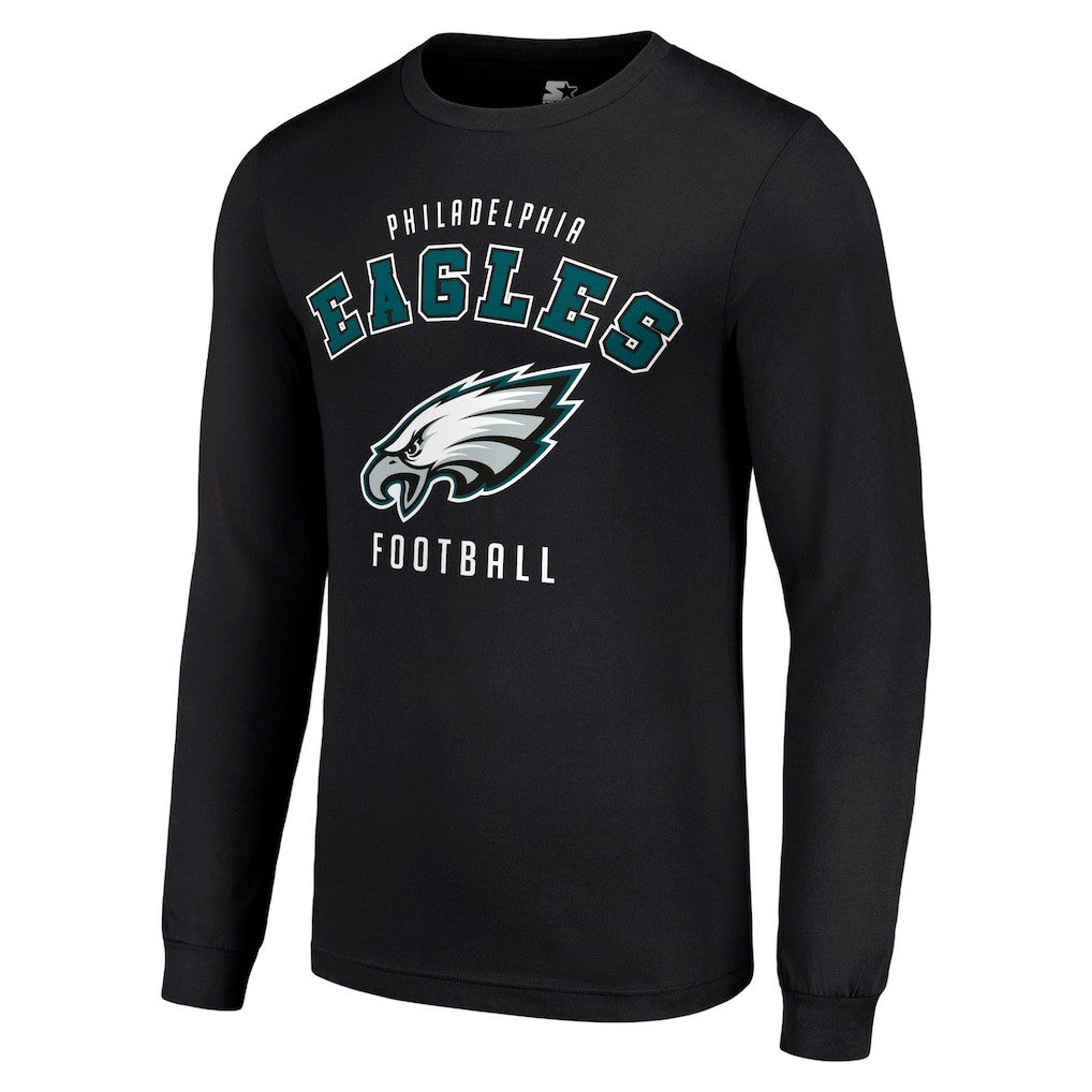 Philadelphia Eagles Starter Long Sleeve T-Shirt Black | NFL