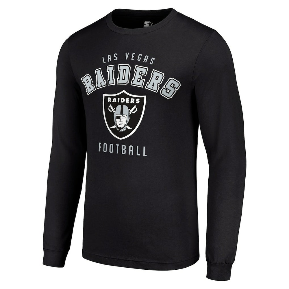 Las Vegas Raiders Starter Long Sleeve T-Shirt Black | NFL