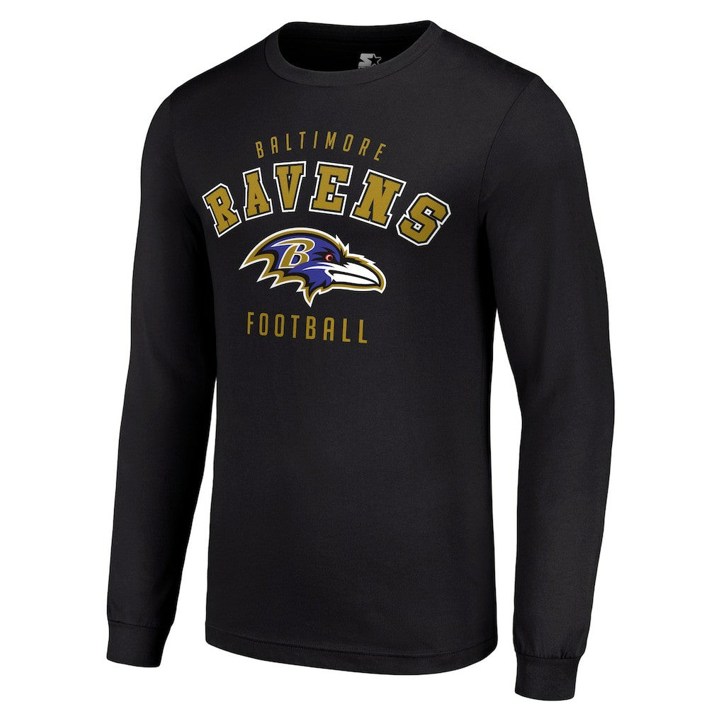 Baltimore Ravens Starter Long Sleeve T-Shirt Black | NFL