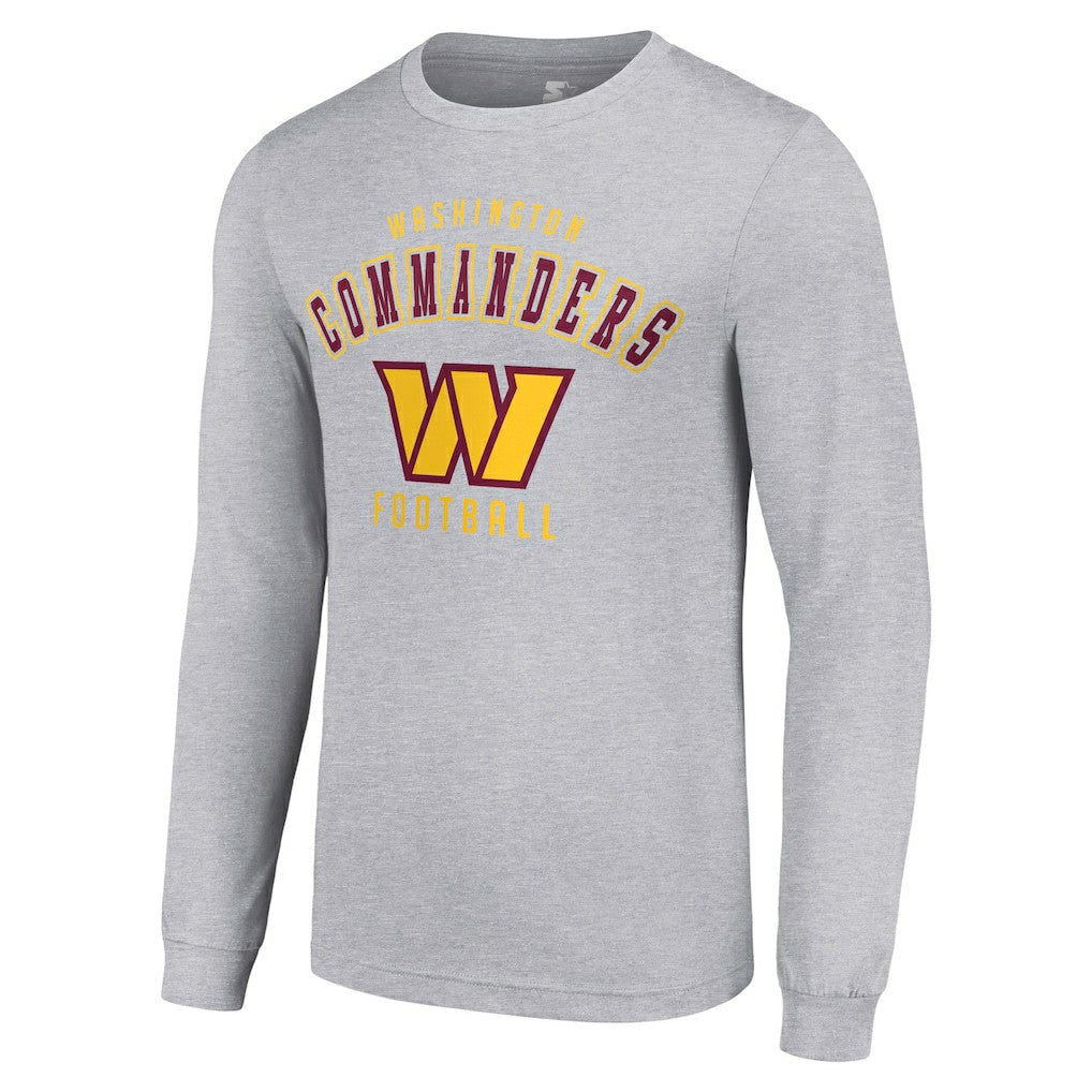 Washington Commanders Starter Long Sleeve T-Shirt Heather Gray | NFL