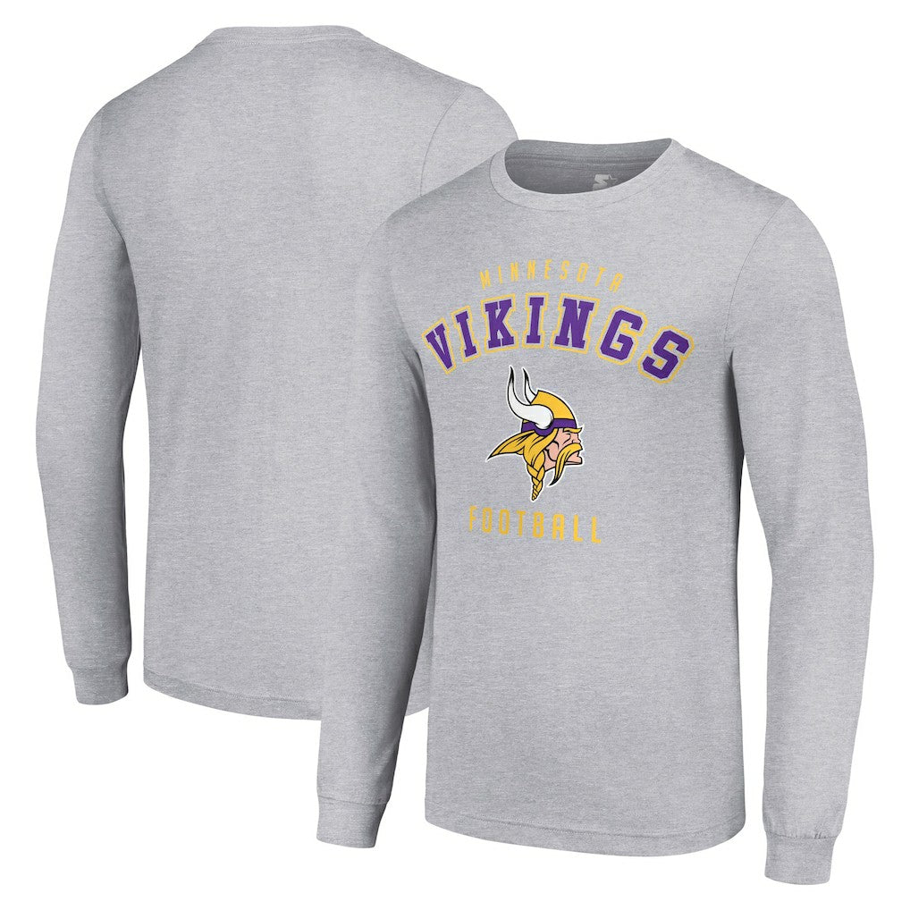 Minnesota Vikings Starter Long Sleeve T-Shirt Heather Gray | NFL