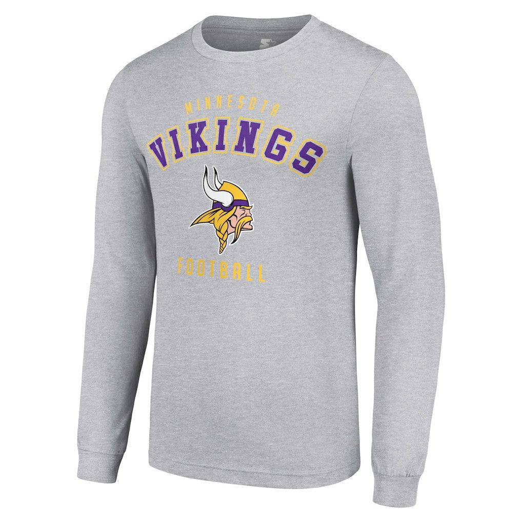Minnesota Vikings Starter Long Sleeve T-Shirt Heather Gray | NFL