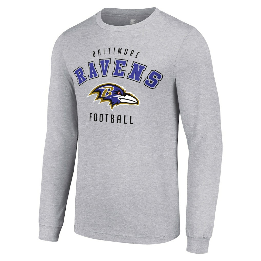 Baltimore Ravens Starter Long Sleeve T-Shirt Heather Gray | NFL
