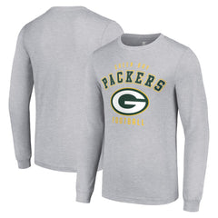 Green Bay Packers Starter Long Sleeve T-Shirt Heather Gray | NFL