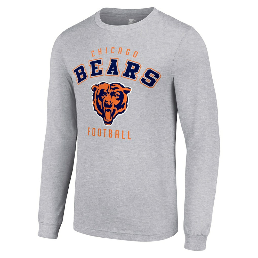Chicago Bears Starter Long Sleeve T-Shirt Heather Gray | NFL