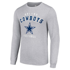 Dallas Cowboys Starter Long Sleeve T-Shirt Heather Gray | NFL