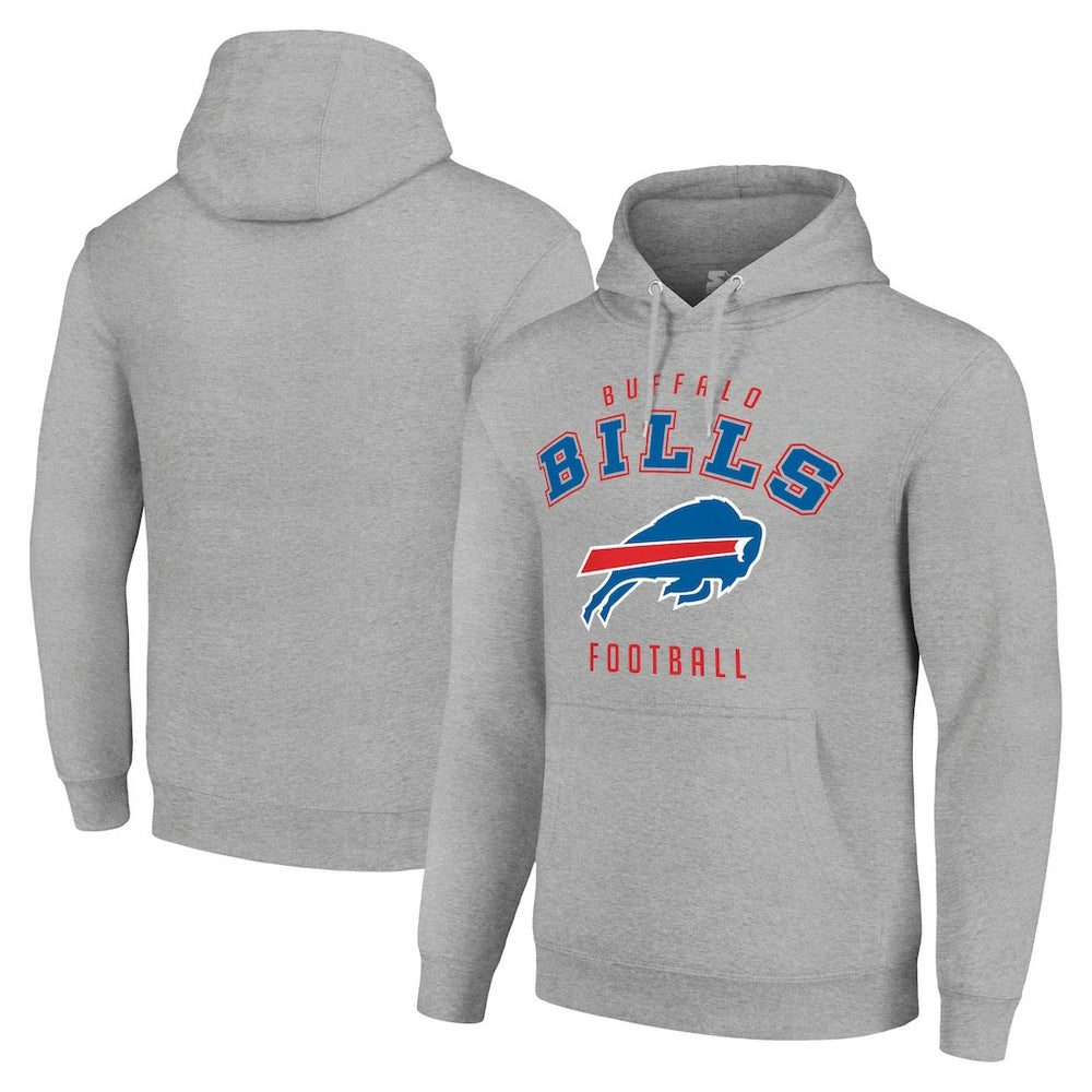 Buffalo Bills Starter Unisex Logo Pullover Hoodie Heather Gray | NFL