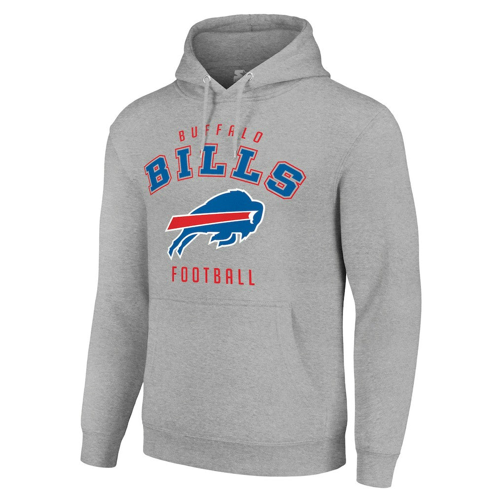 Buffalo Bills Starter Unisex Logo Pullover Hoodie Heather Gray | NFL